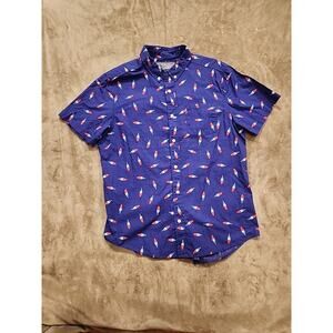 Popsicle Brooklyn Cloth Men's Large Button Short Sleeve Shirt